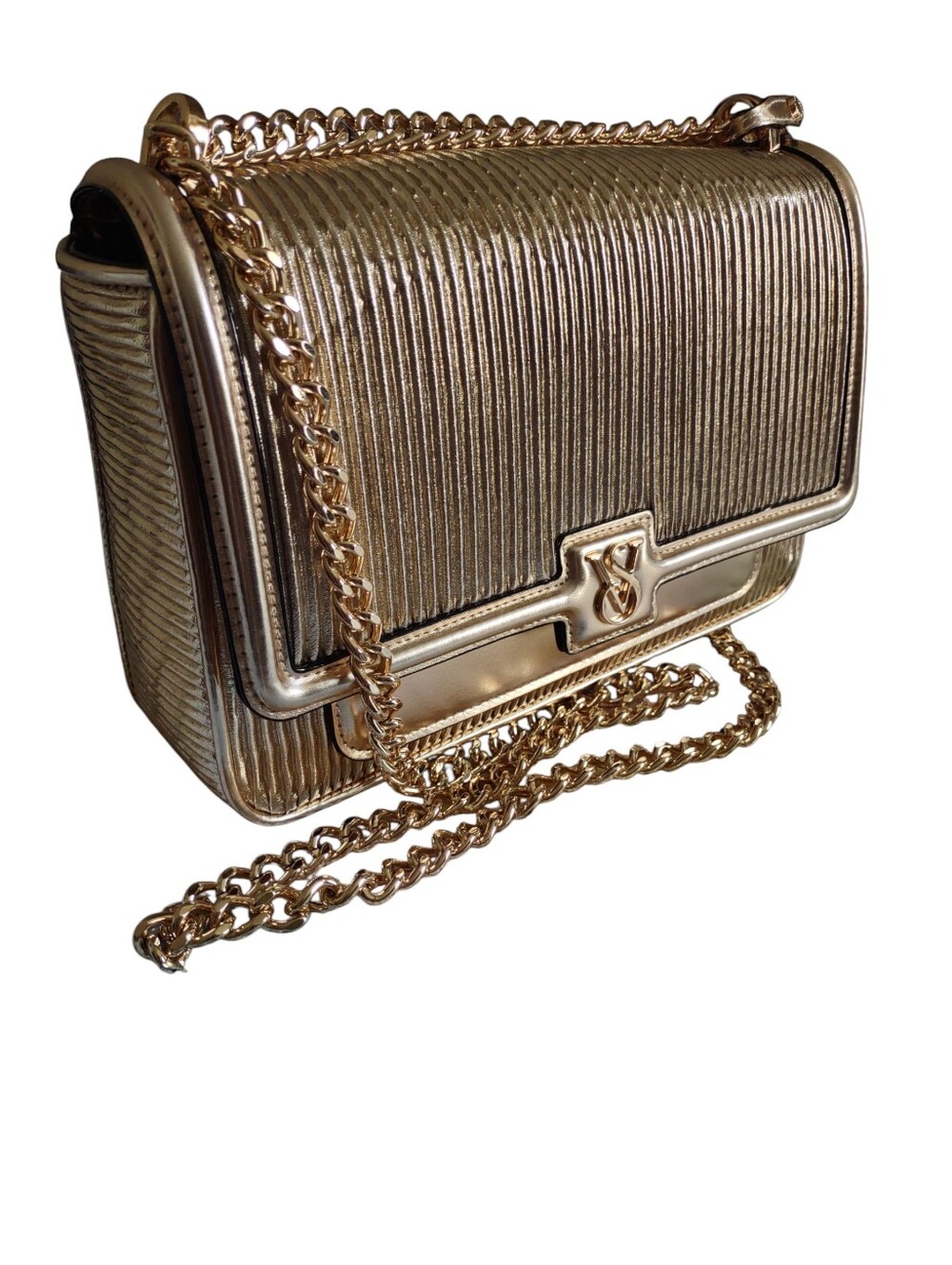 Victoria's Secret Gold Tone Pleated Purse